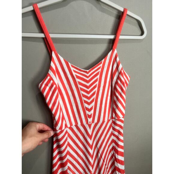 Anthropologie LILKA Dress Sz XS Red White Maxi Stripe Summer Cocktail Festive - Picture 6 of 16
